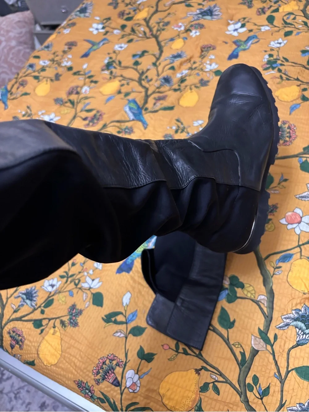 Donald J. Pliner Black Over-the-Knee Leather Boots